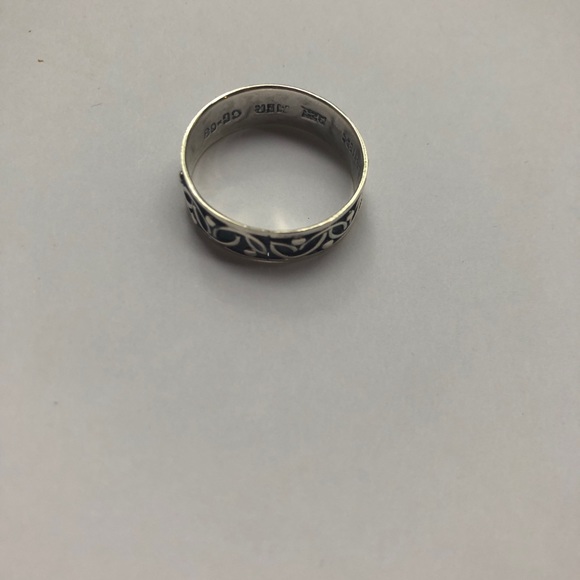 Silver band with flowery design!! - Picture 3 of 7